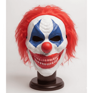 Rémisztő Bocóc álarc piros hajjal
