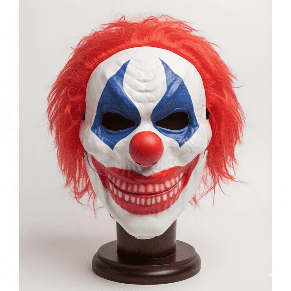 Rémisztő Bocóc álarc piros hajjal
