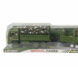 Terepmintás Játék katonai Teherautó Katonával