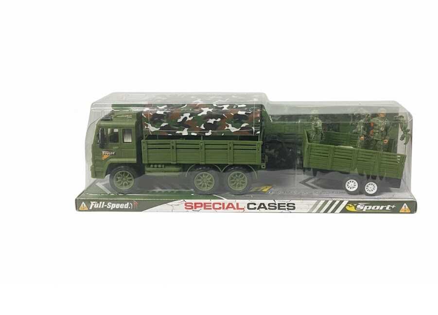 Terepmintás Játék katonai Teherautó Katonával