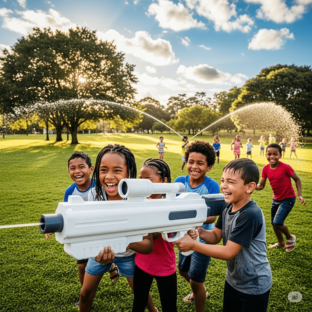 water gun nagynyomású automata vízípiszoly töltötség jelző leddel világítással - Image 11