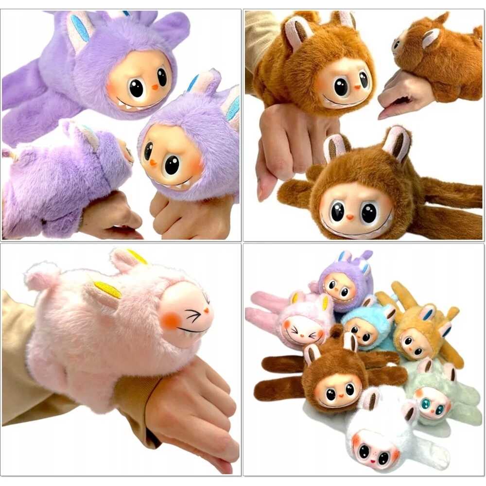 Különleges Labubu plüssfigura csuklóra interaktiv mozgó farokkal - Image 9