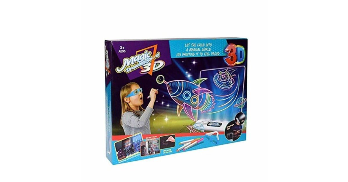 3D Űrhajós Varázslatos Mágikus Rajztábla - Gyerekeknek - 16,5x15cm