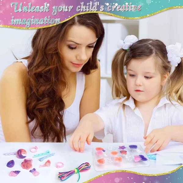 Glitter ékszer műhely, zselés formaöntő ,ékszer,kulcstartó,készítés gyerekeknek - Image 5