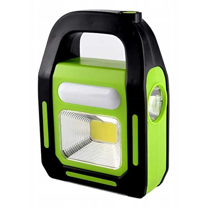 Hordozható Munkalámpa (COB+LED), 3in1 Tápellátás, Napelemes, IP65 Vízálló - Image 2