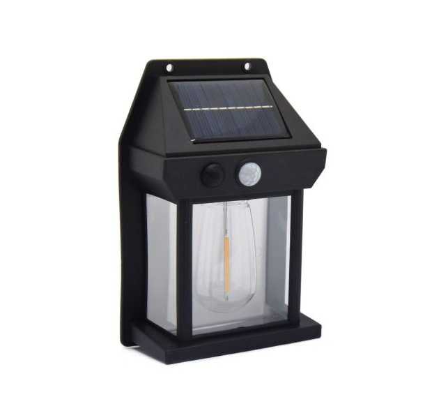 Kültéri Napelemes Fali Lámpa Mozgásérzékelővel körte led izzóval YX-778-1W - Image 8