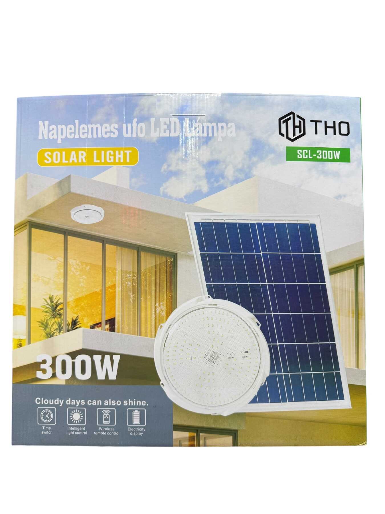 THO 200 W Napelemes UFO menyezeti LED Lámpa: Távirányítós, Fényérzékelős SCL - Image 11