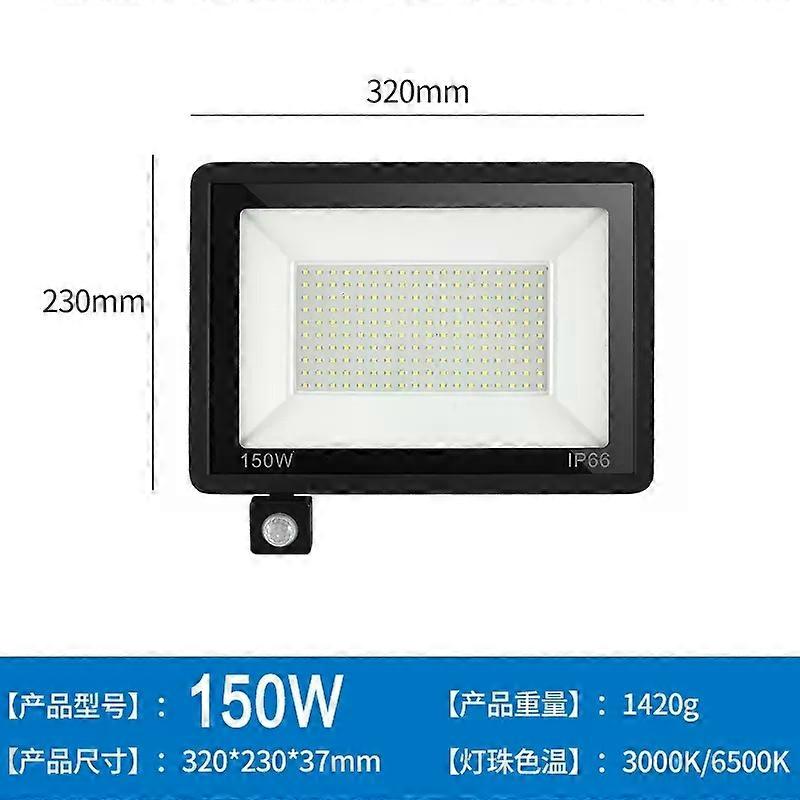 THO LUX 150 W LED Reflektor Mozgásérzékelős, Vízálló Extrém IP67