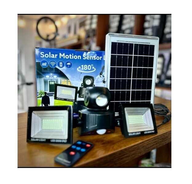 Napelemes Dupla Reflektor,200 w Dupla LED, Mozgásérzékelős, Távirányítóval 180 fokban forgatható IP67XG-T50 (6000 mAh) - Image 3