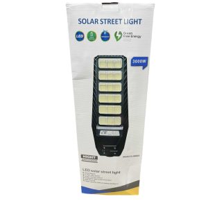 Napelemes Utcai Lámpa: 3000W, IP65 Vízálló, Mozgás- és Fényérzékelős SL-88893