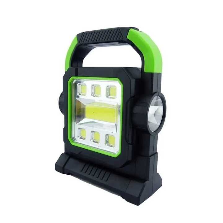 LED Munkalámpa, Ledlámpa 3 funció 2800 mAh, Napelemes és Hálózati Töltés 7078-D - Image 3