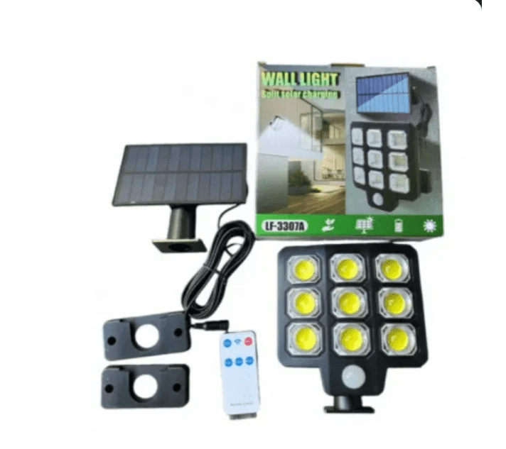 Napelemes LED Lámpa, 9 LED, Különálló Napelemmel , Mozgásérzékelős LF-3307A - Image 3