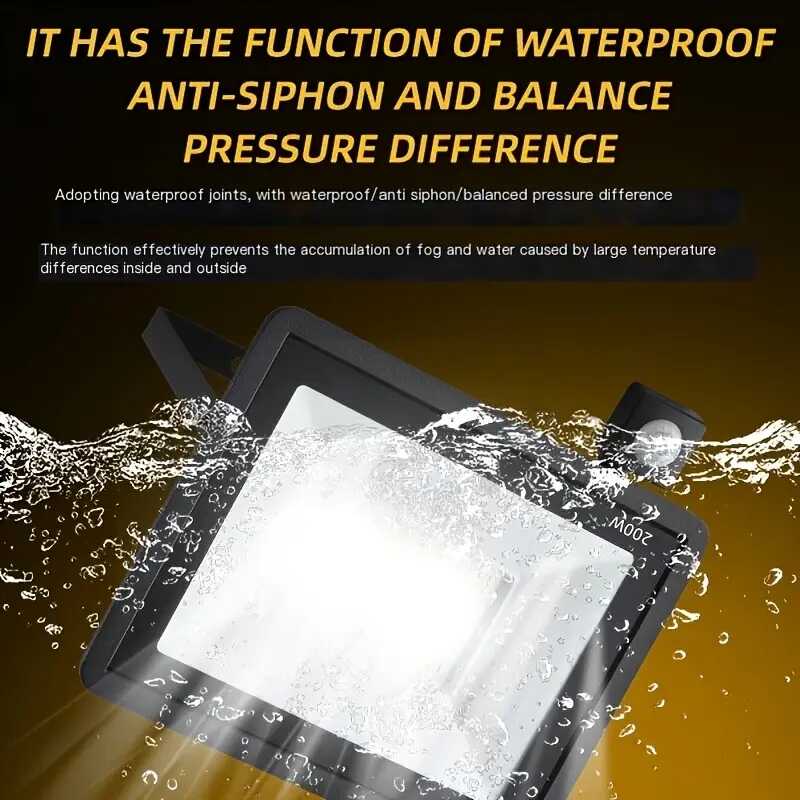 THO LUX 200 W LED Reflektor Mozgásérzékelős, Vízálló Extrém IP67 - Image 4