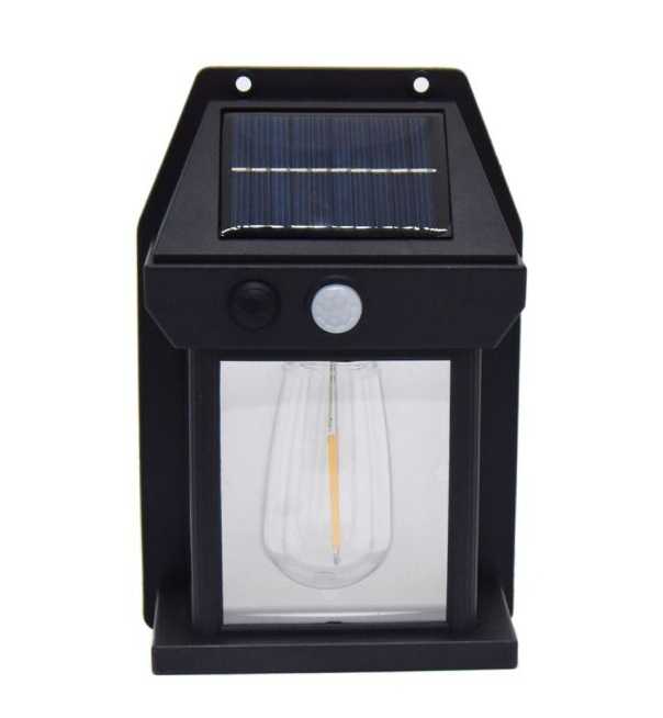 Kültéri Napelemes Fali Lámpa Mozgásérzékelővel körte led izzóval YX-778-1W - Image 6