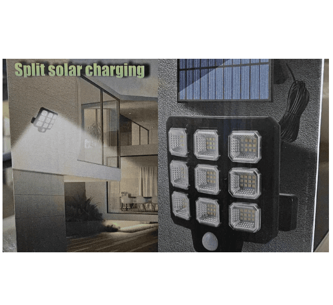 Napelemes LED Lámpa, 9 LED, Különálló Napelemmel , Mozgásérzékelős LF-3307A - Image 4
