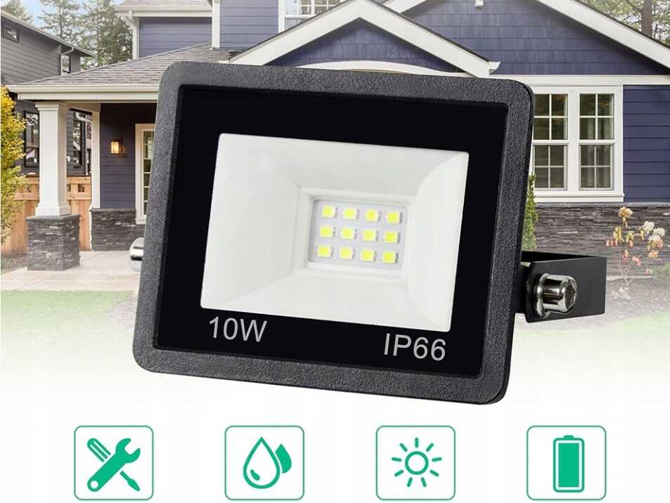 THO LUX 10 W Slim Reflektor Energiatakarékos, Vízálló, Tartós ip65 220 v - Image 5