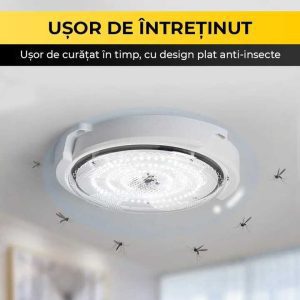 THO 200 W Napelemes UFO menyezeti LED Lámpa: Távirányítós, Fényérzékelős SCL