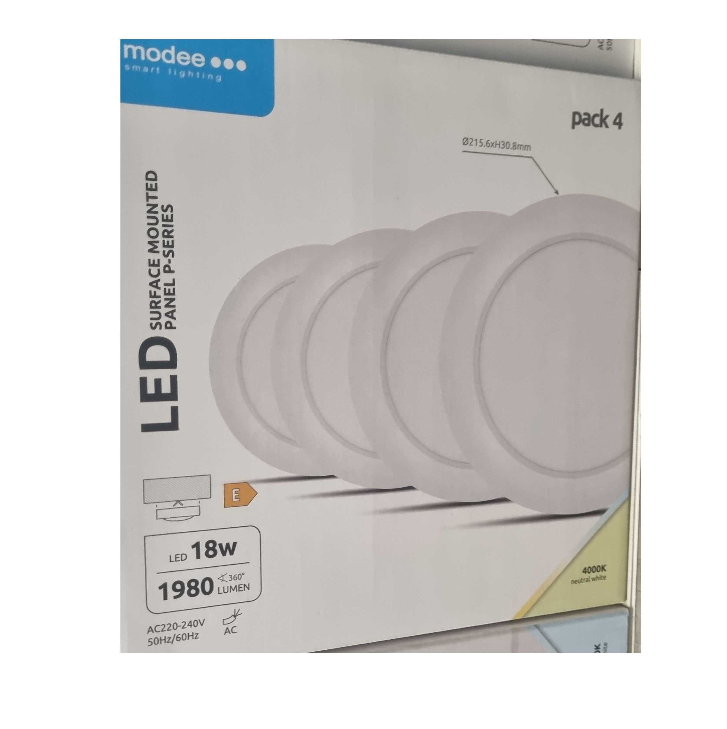 Modee LED lámpa szett Kerek kör Panel P-Series 4 db / csomag , 18W, 1980 Lumen, Felületre Szerelhető 21.5 cm - Image 14
