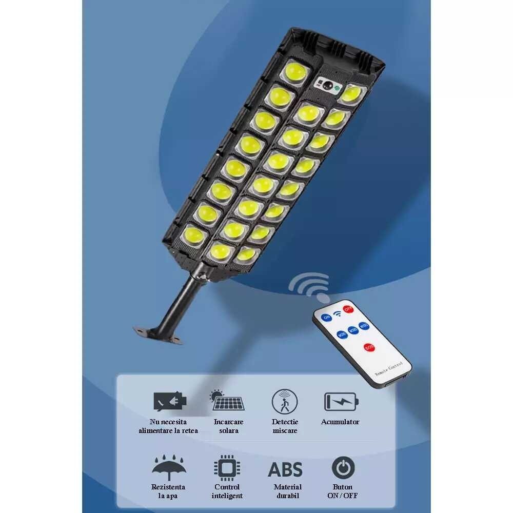 Weber Napelemes Utcai Lámpa Fali lámpa (3500W), 23 LED, Mozgásérzékelős, távirányítóval IP65 - Image 5