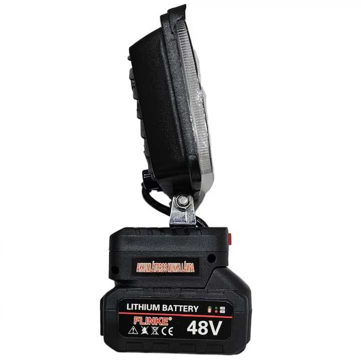 FLINKE Akkumulátoros LED Munkalámpa reflektor cserlhető szerszámgép akkumulátoral - 48V, 57 LED, 2000 LM FK-LAM-05 - Image 8