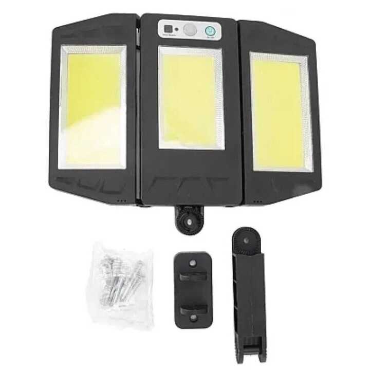 Napelemes Lámpa 3 Részes, 270 fokban álítható Mozgásérzékelős, Távirányítós 3 Akkumulátoros, IP65 Vízálló HS-V97 - Image 6