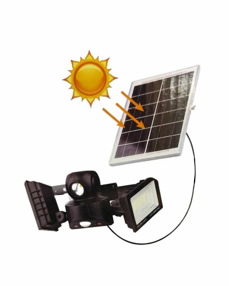 Napelemes Dupla Reflektor,200 w Dupla LED, Mozgásérzékelős, Távirányítóval 180 fokban forgatható IP67XG-T50 (6000 mAh) - Image 6