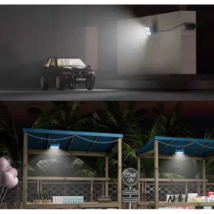 LED lámpa Hordozható reflektor kábeles napelemmel Vízálló 250W, 12000 mAh, Napelemes, Power Bank, IP66 W887A - Image 8