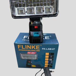 FLINKE Akkumulátoros LED Munkalámpa reflektor cserélhető szerszámgép akkumulátoral - 48V, 84 LED, 180W FK-LAM-07