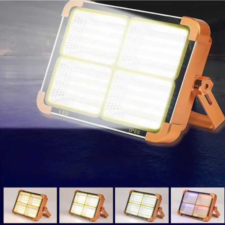 LED lámpa Hordozható reflektor kábeles napelemmel Vízálló 250W, 12000 mAh, Napelemes, Power Bank, IP66 W887A - Image 10