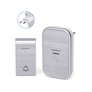 Modern vezeték nélküli digitális csengő szett 2 vevővel (AC) ezüst Aigostar 36 dallam 150 méter hatótáv