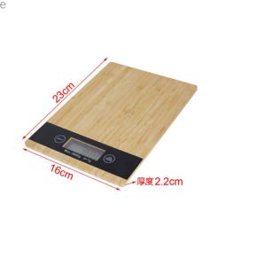 Digitális bambusz konyhai mérleg 5kg / 1g (23x16cm) Kmt Style