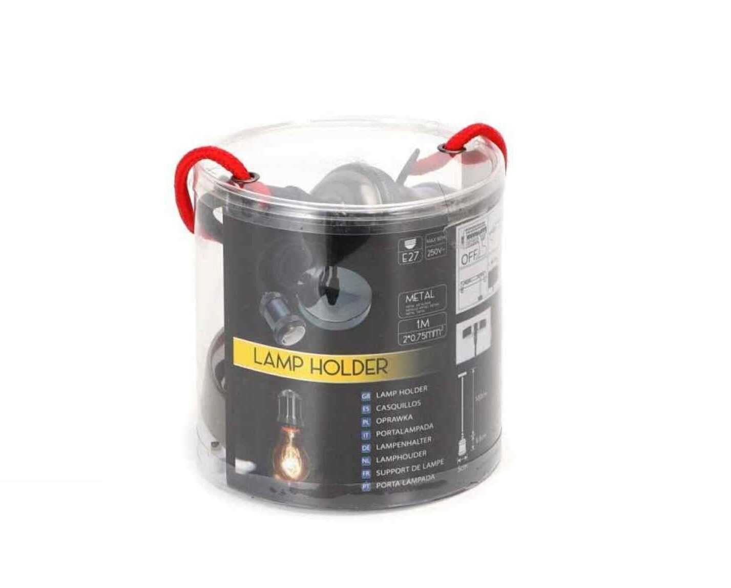 Izzó tartó (felfüggesztés) 1m E27 króm Aigostar