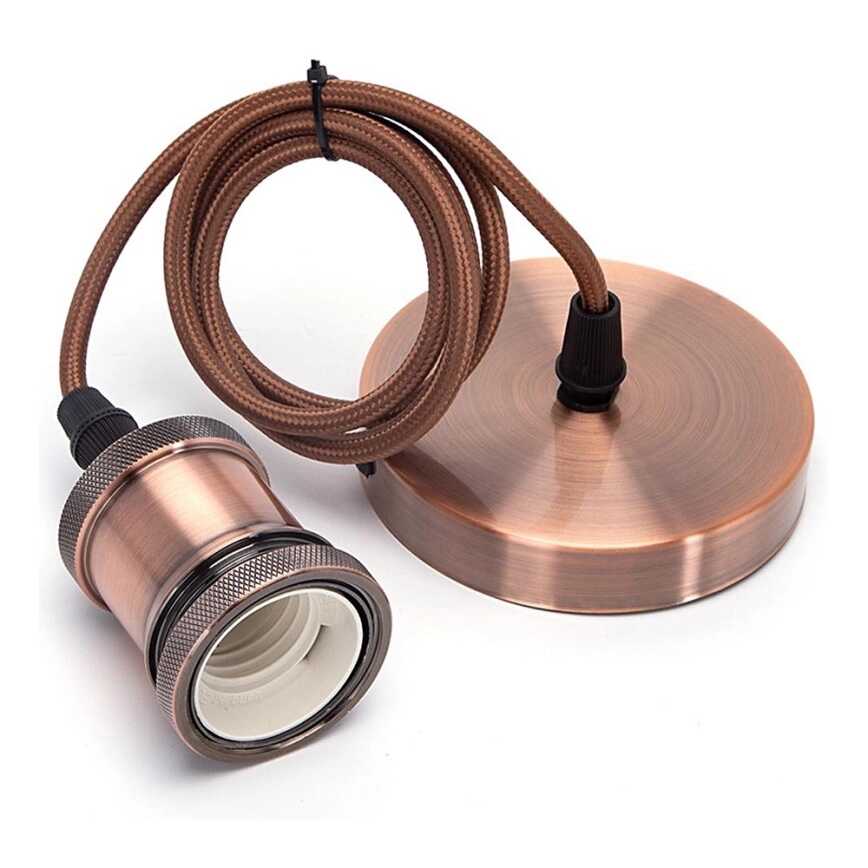 1 méteres Izzó tartó modern (felfüggesztés) 1 méter E27 vörösréz Aigostar