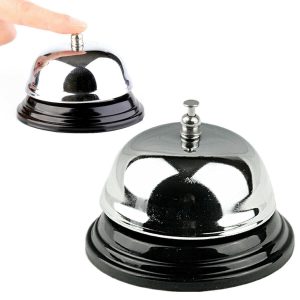 Klasszikus fém asztali hívócsengő 8.5x6.5cm Kmt Style