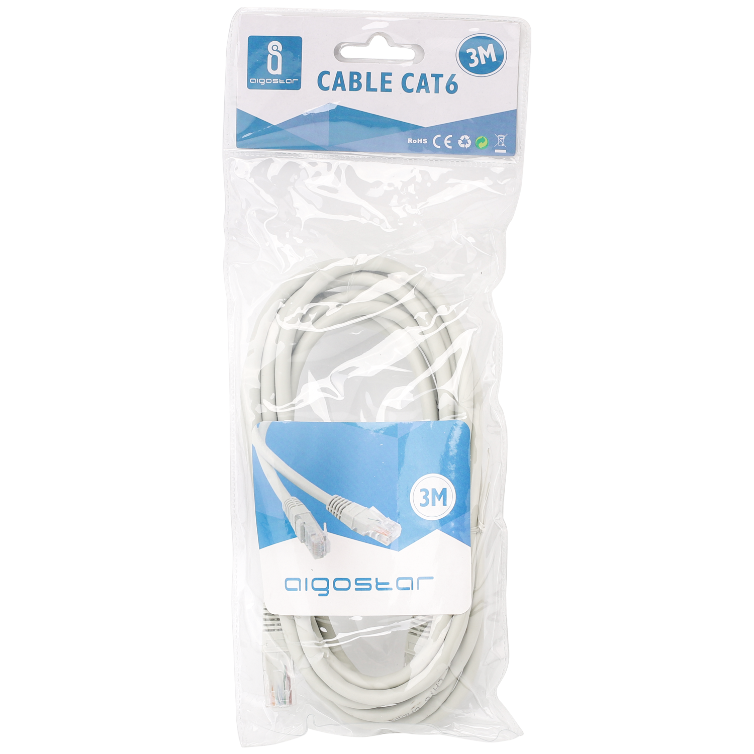 Hálózati LAN kábel 3 méteres internetkábel (RJ45) 3m Aigostar