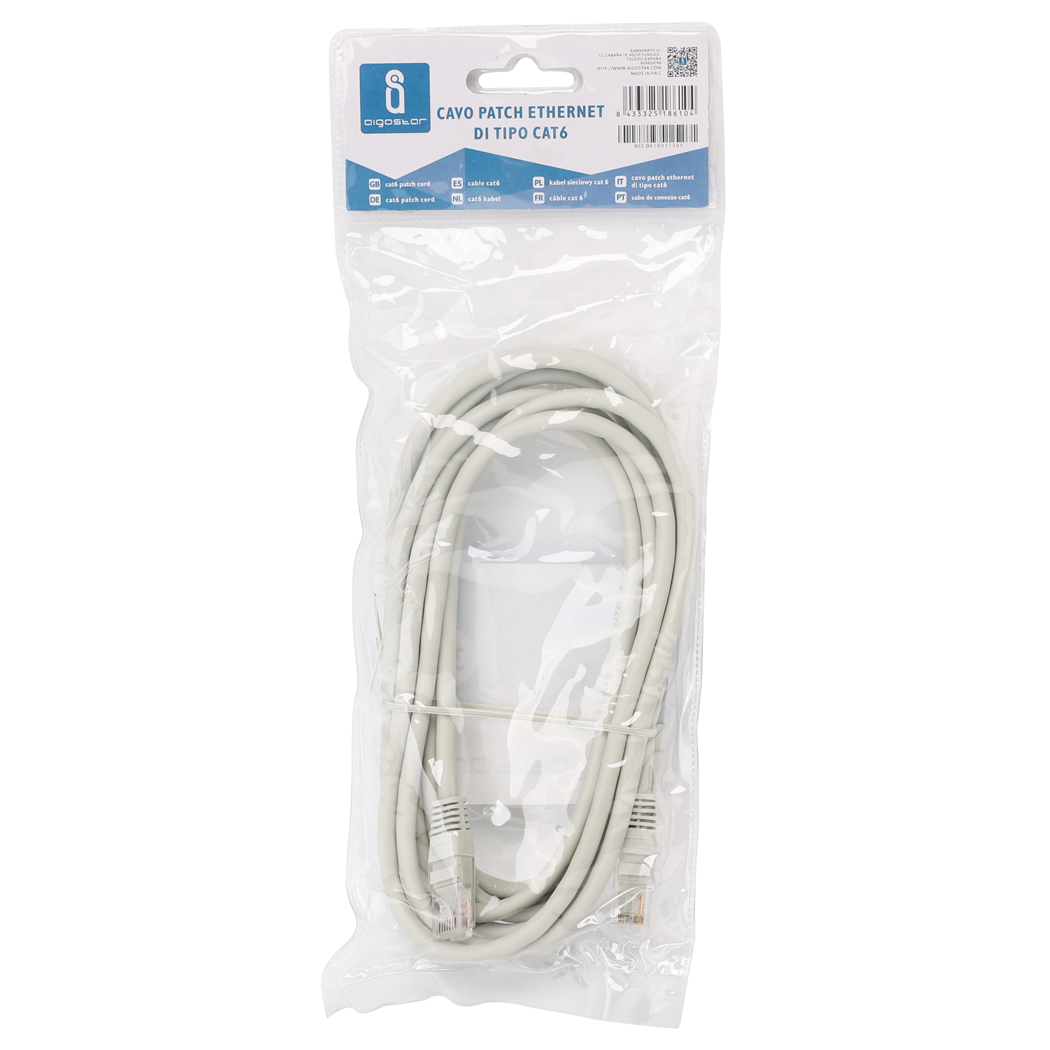 Hálózati LAN kábel 3 méteres internetkábel (RJ45) 3m Aigostar