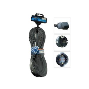 3 méteres hálózati lengő hosszabbító kábel 3G 1.5mm2 230V/50Hz IP20 fekete Extra Star