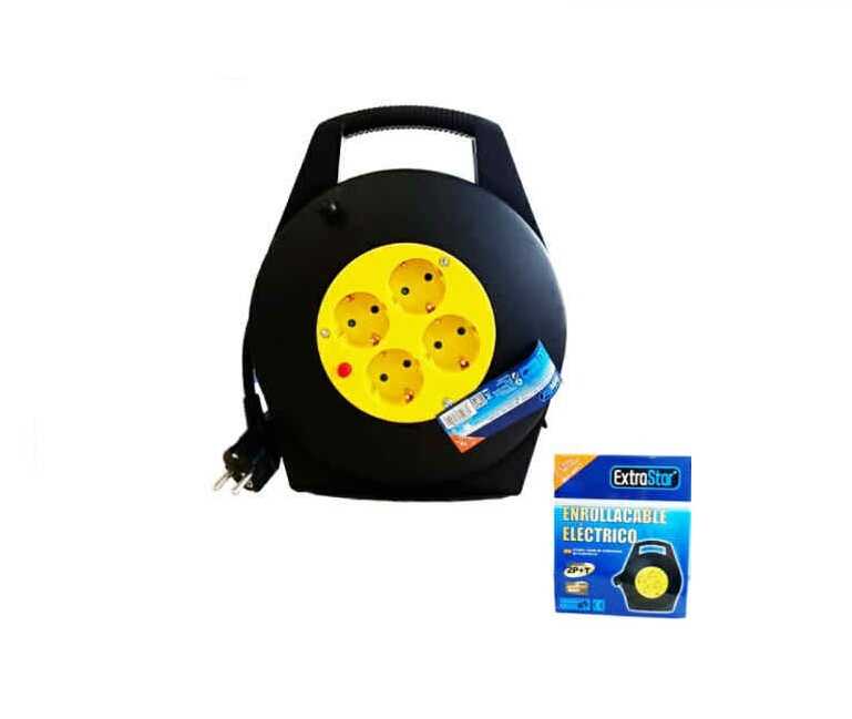 10 méteres kábeldob Hosszabbító 3G1.5 mm 4-es Hálózati elosztóval IP20 beltéri fekete/sárga Extra Star - Image 3