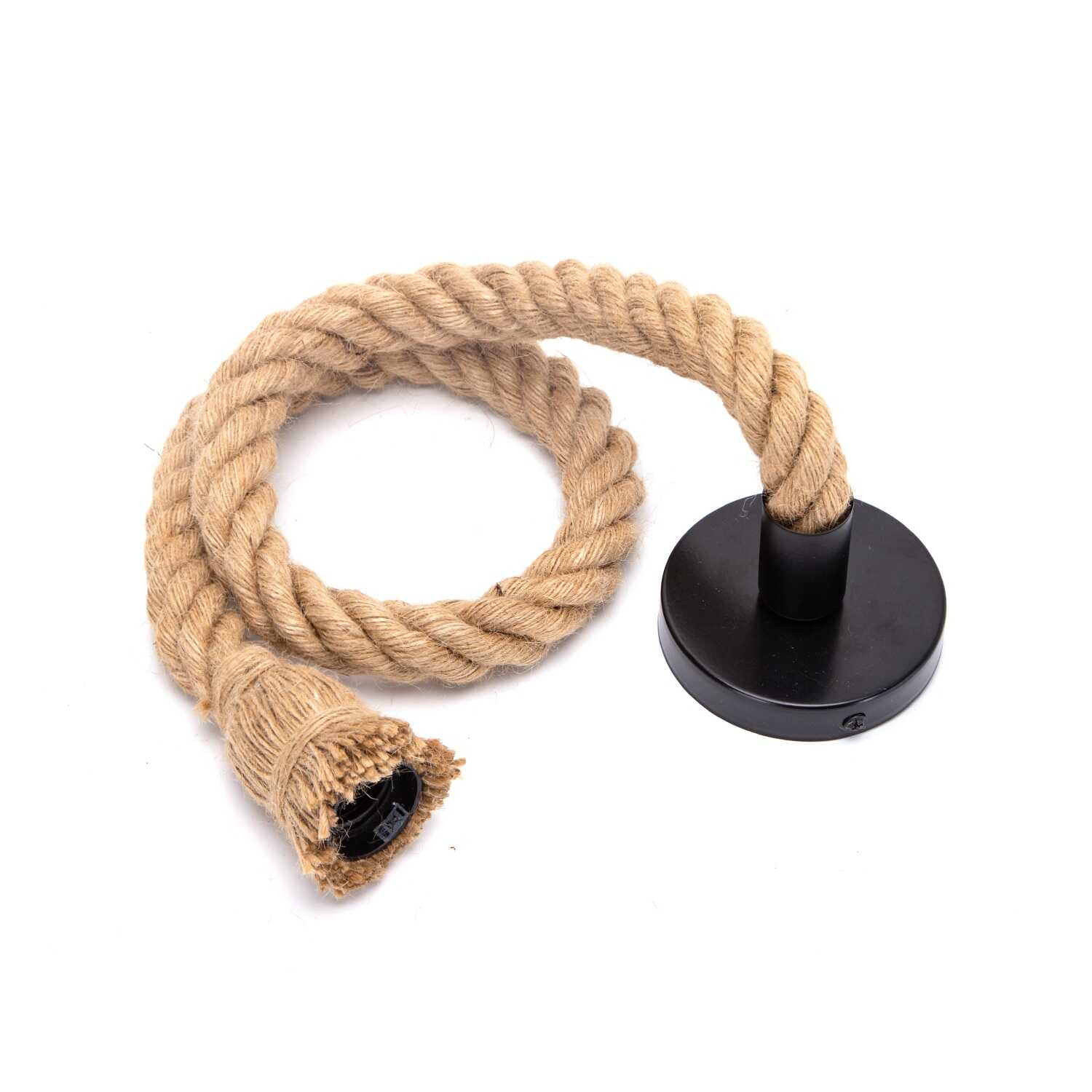 Izzó tartó Modern Kötélizzó tartó (felfüggesztés) 1 méter E27 kenderkötél Aigostar