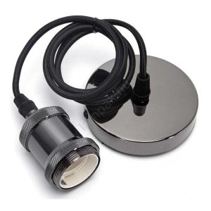 Izzó tartó (felfüggesztés) 1m E27 króm Aigostar