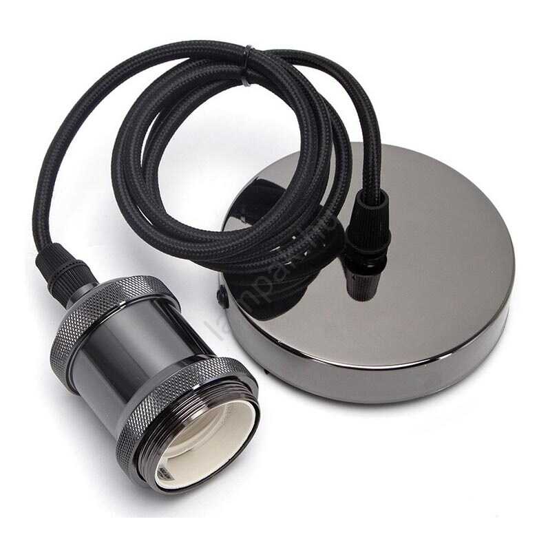 Izzó tartó (felfüggesztés) 1m E27 króm Aigostar