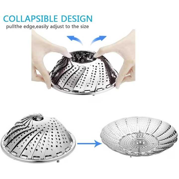 Rozsdamentes extra nagyméretű párolóbetét 19-32cm Kmt Style - Image 5