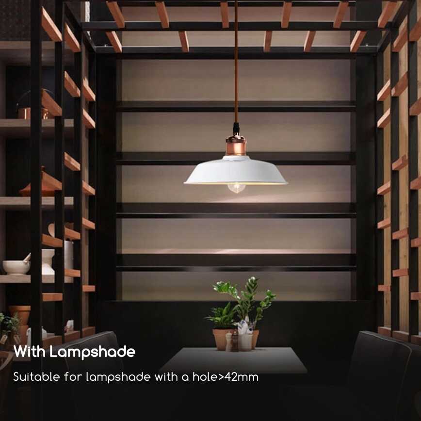 1 méteres Izzó tartó modern (felfüggesztés) 1 méter E27 vörösréz Aigostar