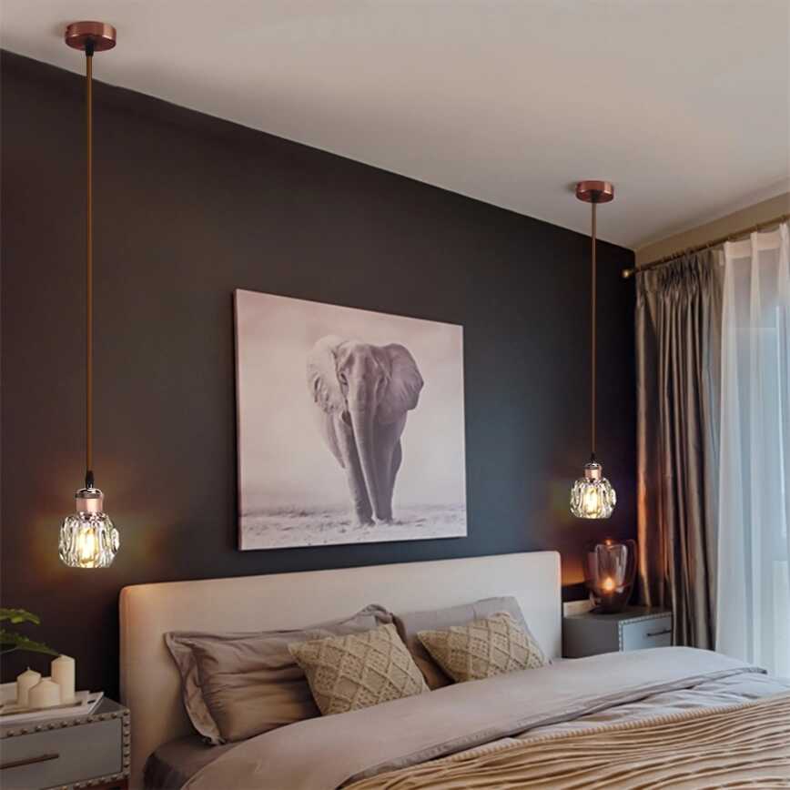 1 méteres Izzó tartó modern (felfüggesztés) 1 méter E27 vörösréz Aigostar