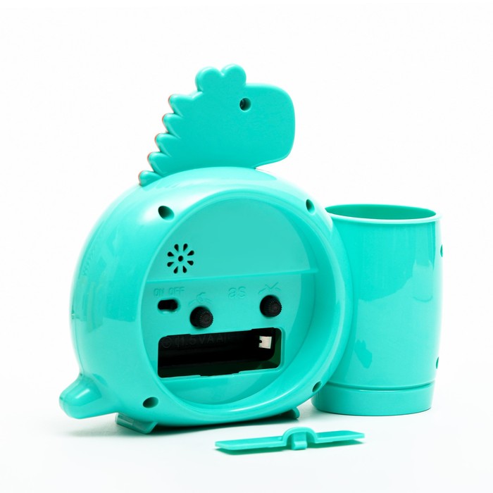 Dinoszauruszos gyermek ébresztőóra tolltartóval türkiz kivitelben Torch - Image 3