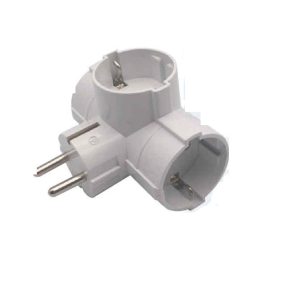 Hármas hálózati elosztó adapter 3 D T elosztó 16A 250V 3680W IP20 beltéri fehér Extra Star