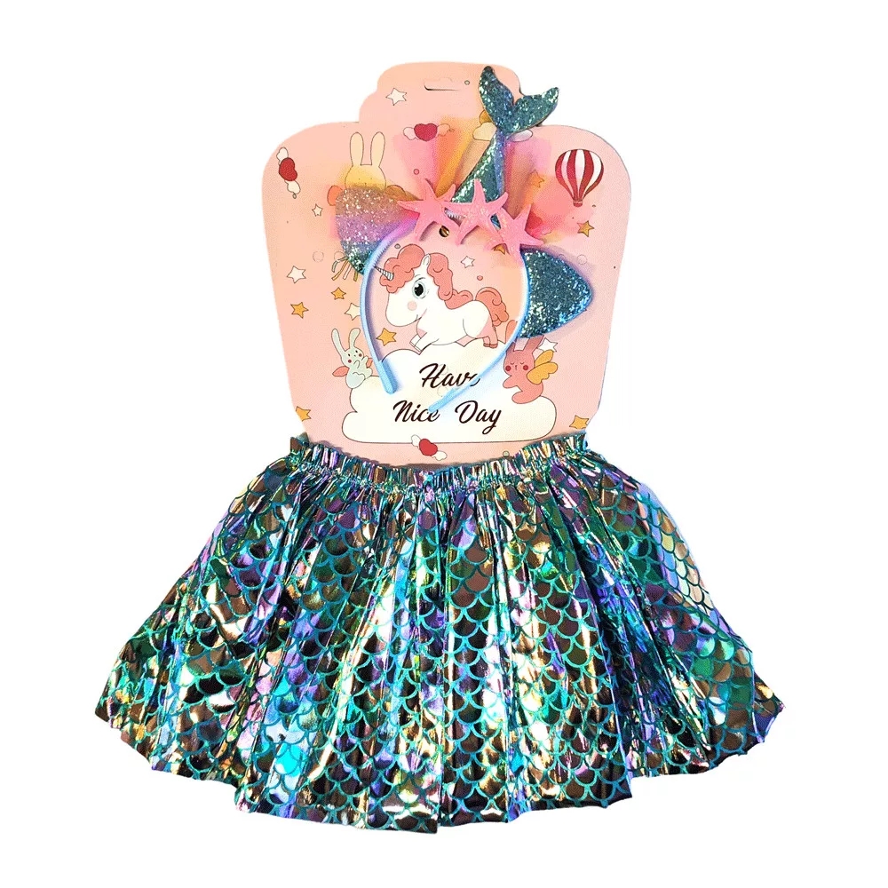 Varázslatos Unikornis-Hableány Jelmez Szett kék színben - Image 2