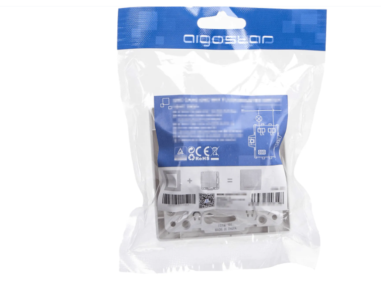 Egypólusú süllyeszthető villanykapcsoló fehér Aigostar