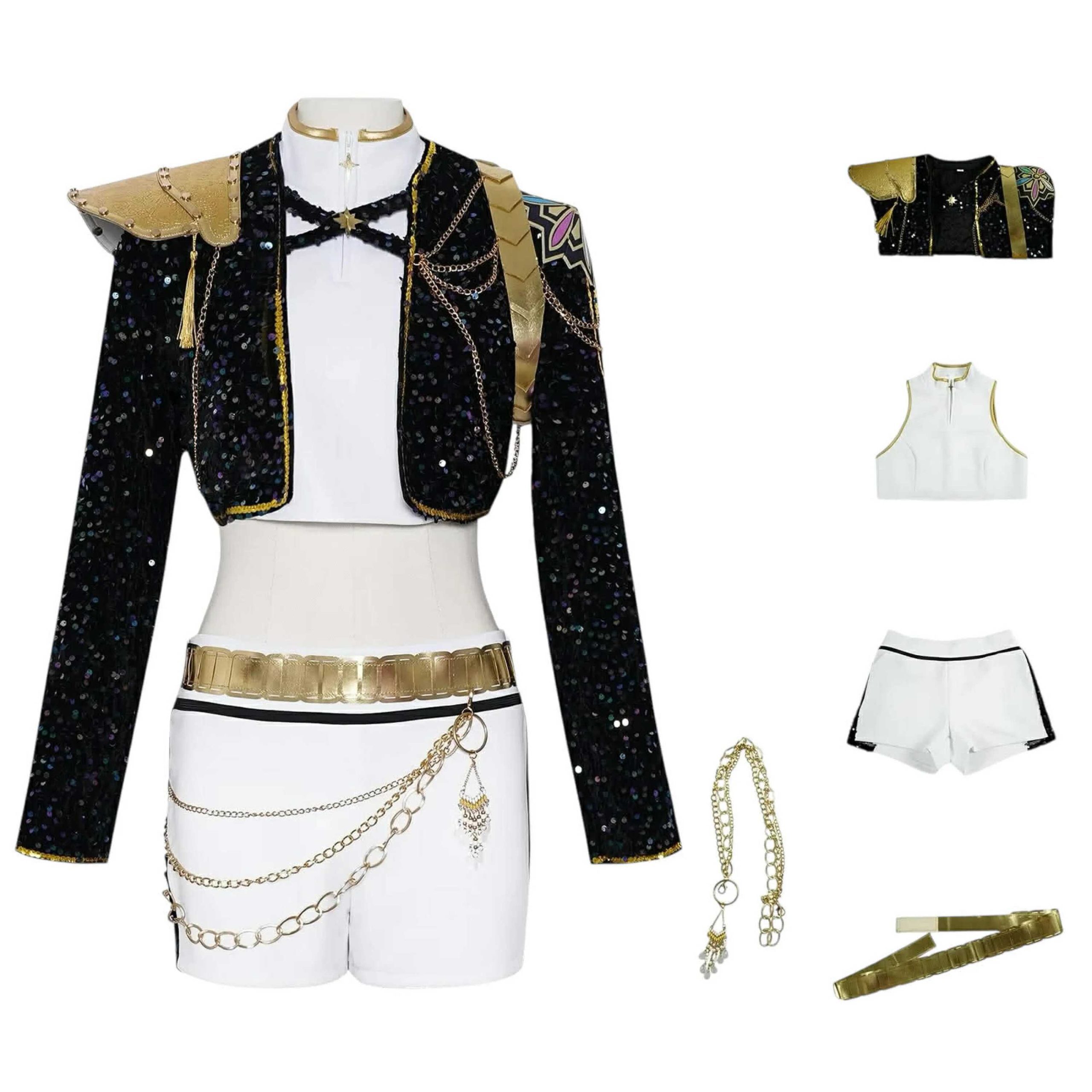 KPOP Demon Hunters – Flitteres Arany Rumi Jelmez - Image 2