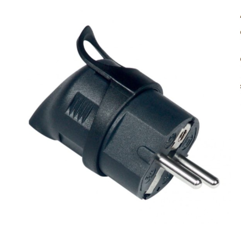 Hálózati csatlakozó Húzófüles Pipadugó Fekete 3680W 16A 250V IP20 beltéri Extra Star